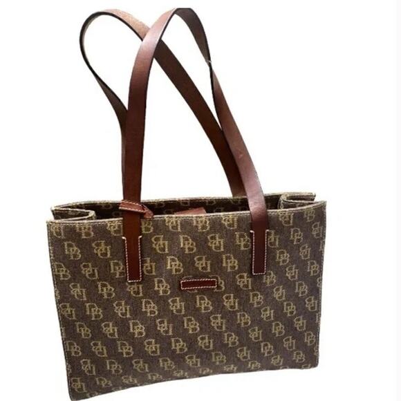 DOONEY & BOURKE Brown Monogram Eastwest Tote Large - Picture 1 of 15
